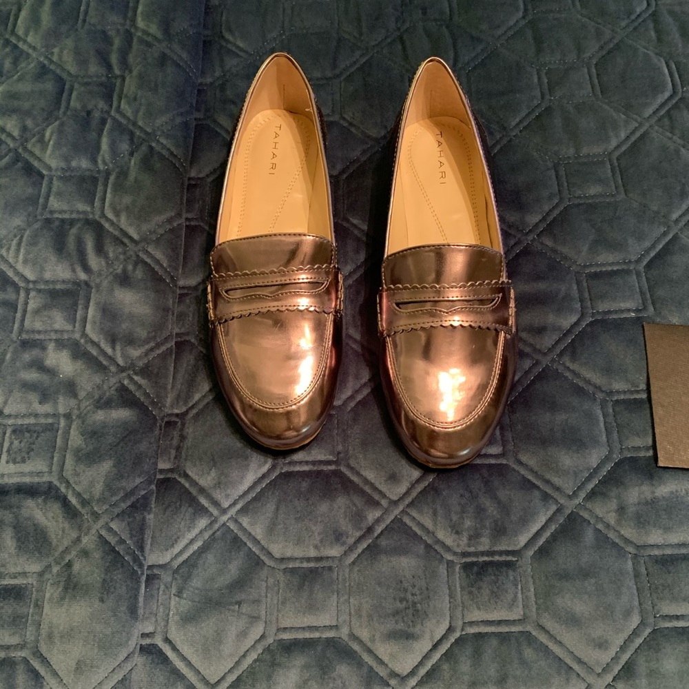 Tahari Pewter Loafers